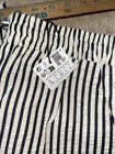 Stradivarius Pants Women’s L Striped Elastic Waist Pants Pockets Wide Leg NWT — photo 3
