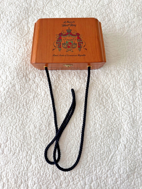Arturo Fuente Short Story Cigar Box Purse Crossbody Handmade Velvet Lined Bag