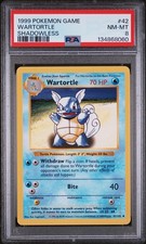Pokemon Karte Wartortle 42/102 Base Set Shadowless Vintage PSA 8 Englisch WOTC