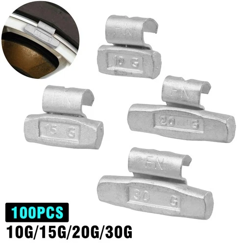 100Pc ASSORTMENT CLIP-ON WHEEL WEIGHT BALANCE 10G 15G 20G 30G for Tire Balance