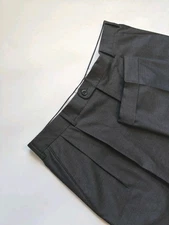 🇮🇹 Zanella Men's Super 130s Pleated Front Wool Dress Pants 35x28 Charcoal Gray