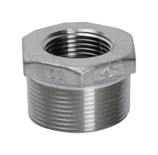 Smith-Cooper 4638101080 Stainless Steel Hex Bushing 1 MPT x 3/4 FPT Dia. in.