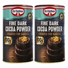 2x 190g Dr Oetker Fine Dark Cocoa Powder, Perfect for Baking & Hot Chocolate