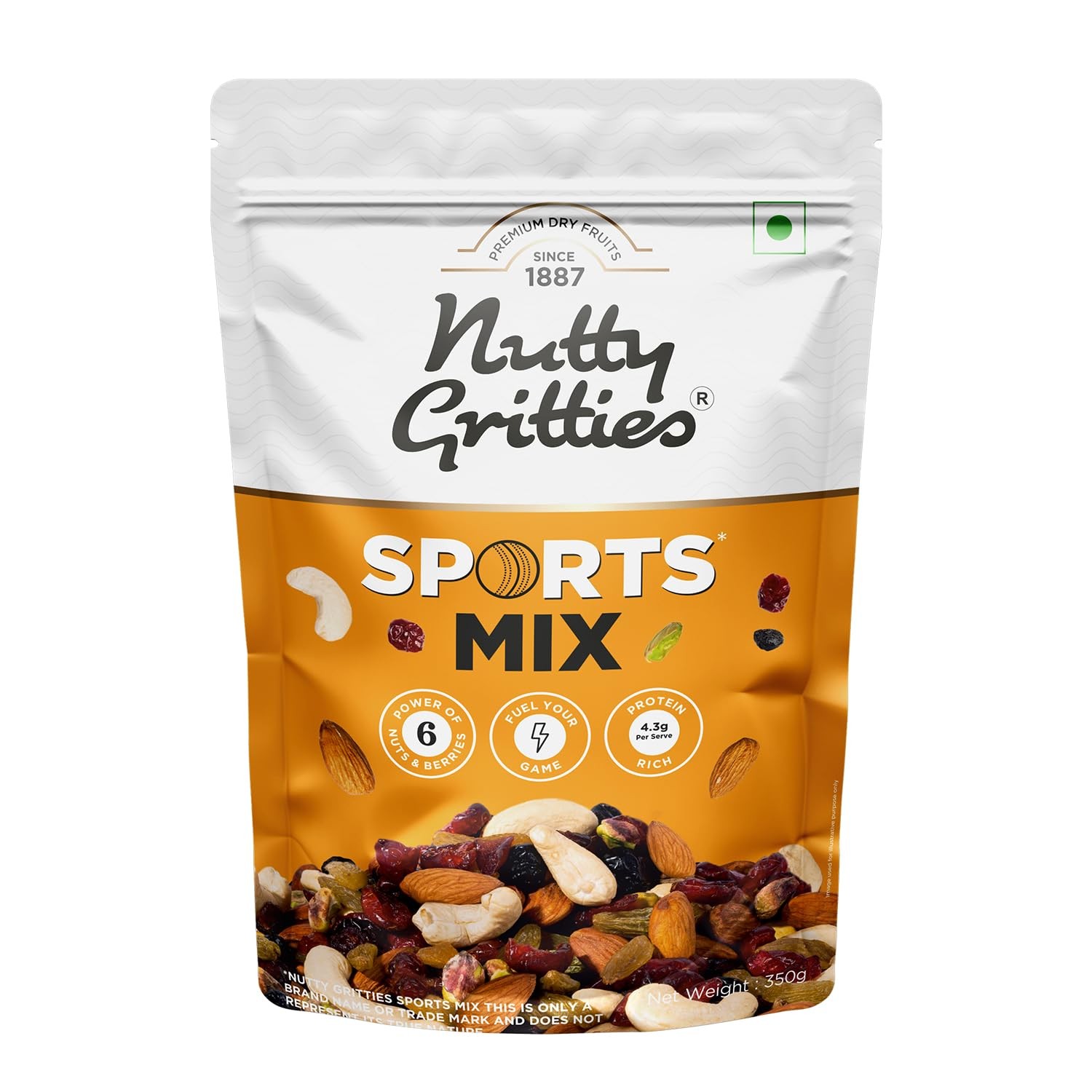 Nutty Gritties Sports Mix Nuts Dry Fruits 200G Healthy Roasted Snack
