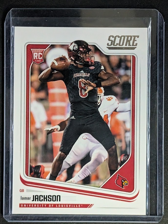 2018 Panini Score Lamar Jackson RC #352 - Baltimore Ravens Rookie Card