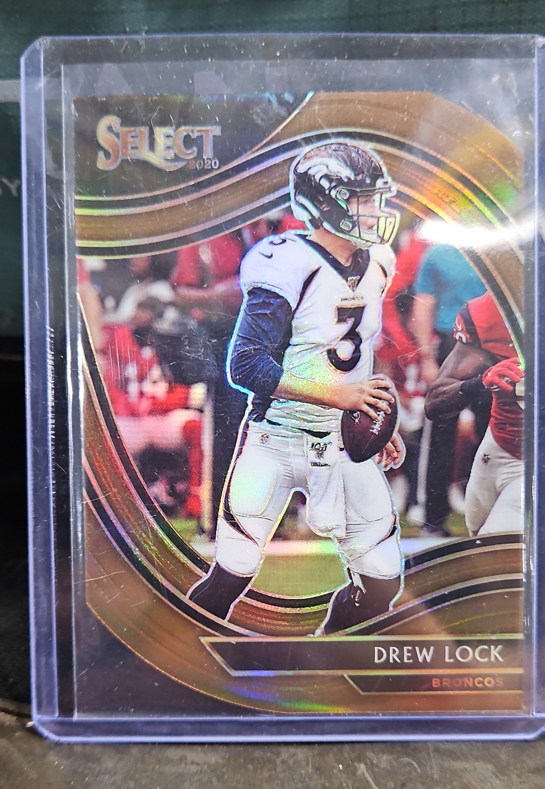 2020 Panini Select - Field Level Drew Lock #327 Copper Prizm Die-Cut /355