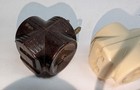 VINTAGE LOT ELECTRICAL ADAPTERS PLUGS SOCKETS SWITCHES CORD CAPS some BAKELITE — photo 8