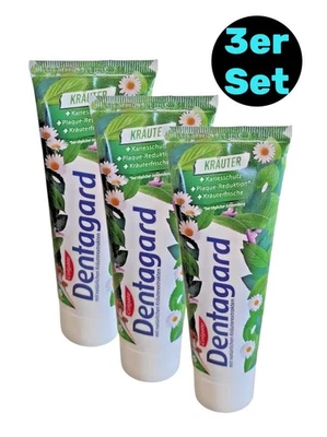 Zahnpasta Zahncreme Colgate Dentagard Kräuter Fluorid 3x 75ml (EUR 38,62 / L)