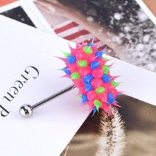 Vibrating Tongue Ring Stud Barbell Stainless Steel Body Piercing Jewelry (#6)