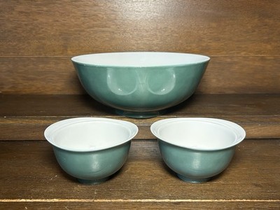 Thomas Sunny Day Petrol Geschirr Set Schüssel, 2x Müslischale Rosenthal Vintage
