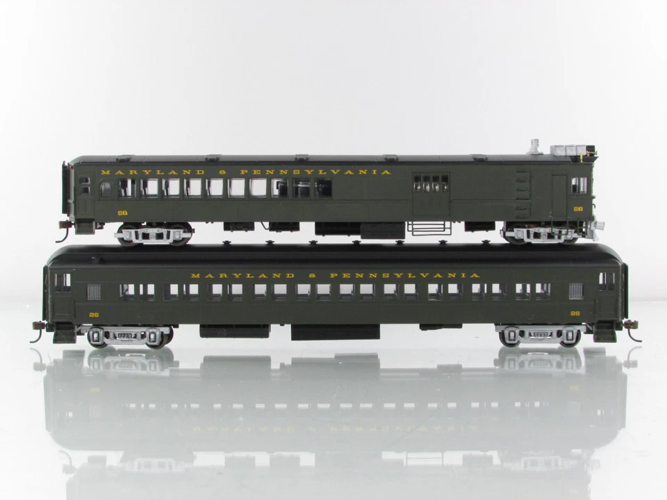HO Scale **MARYLAND & PENNSYLVANIA** Doodlebug & Coach -- Bachmann 81424, w/ DCC - Image 2 of 4