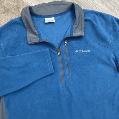 Columbia Mens XL Blue Lost Peak 1/2 Zip Fleece Pullover