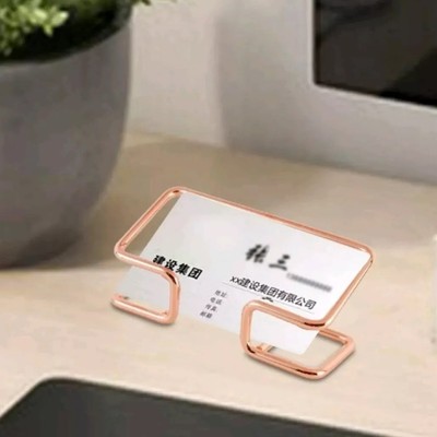 Schreibtisch Visitenkarten Halter Rosegold Metall Display Ständer Büro Schreibtisch Empfang