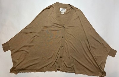 Maison Margiela Silk Linen Cocoon Cardigan Draped Oversized Minimalist