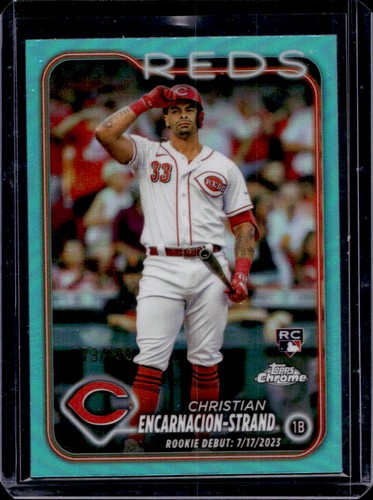 2024 Topps Chrome Update Christian Encarnacion-Strand RC Aqua Refractor #/199