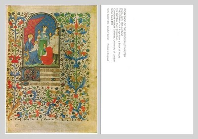 Postkarte - Das Dreikönigsbuch der Stunden Manuskript Kunst Soho Galerie UNBESPIELT