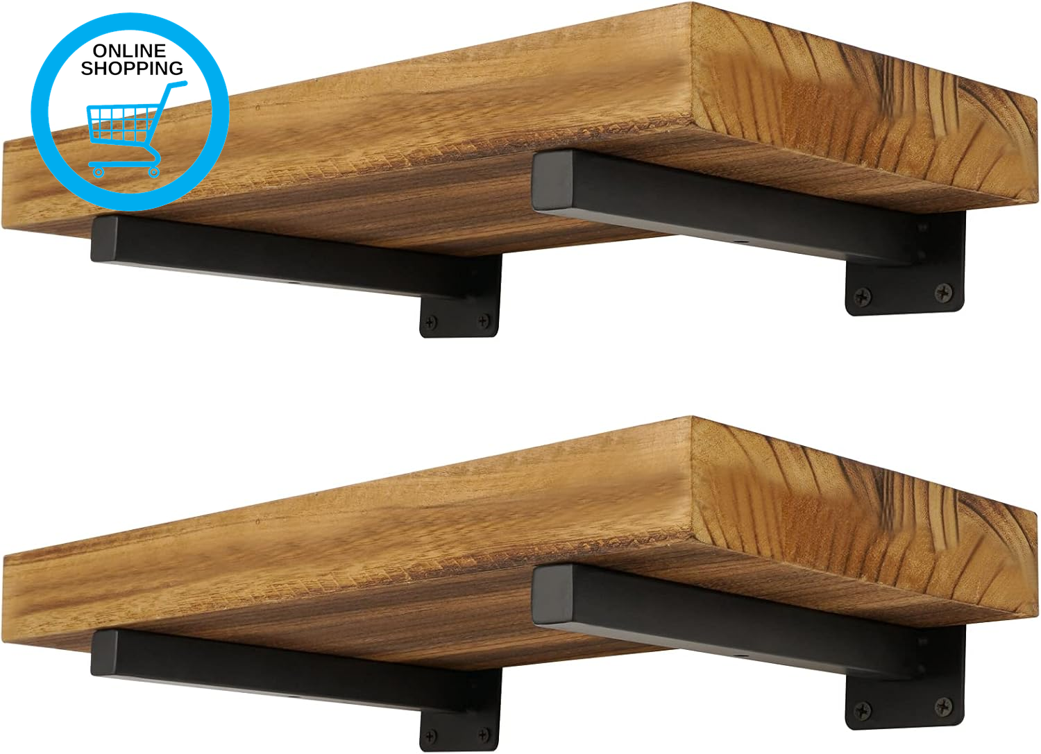 Heavy Duty Shelf Brackets 4 Pack Iron Metal Wall Mounted Floating Shelf Bracket