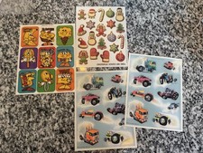 Lot 4 Vintage Hallmark Silly Scents Scratch Sniff Stickers Trucks Banana Ginger