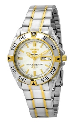 Seiko 5 Sports SNZB24J1 Automatic White Dial Self Winding Men's Watch WR 100M
