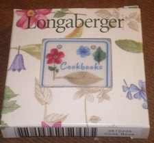 Longaberger Cookbooks Tie On - Botanical Fields
