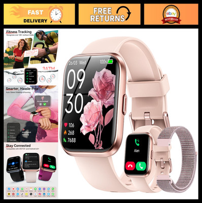 Stylish 1.85'' HD Smart Watch for Women - Fitness Tracker, Heart Rate, Calls & Mo