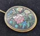 Vintage Avon Large Floral Oval Pendant Gold Tone Necklace — photo 2