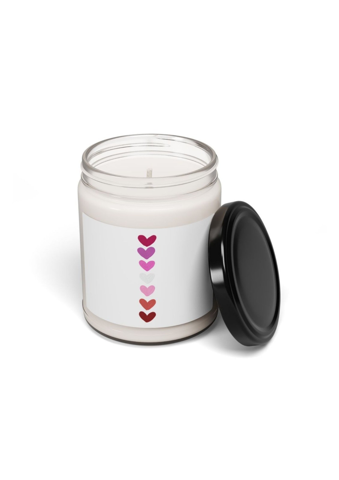 Bougie parfumée clean cotton et sea salt orchids en forme de cœur de 250g