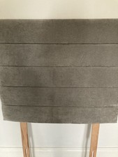 Suede Grey Padded Single Bed Headboard
