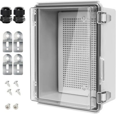 LeMotech Electrical Box, IP67 Waterproof Hinged Clear Cover Stainless Steel L...