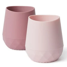 Seposeve Silicone Baby Cups for 6-12 Months, 12-24 Months, Pack of 2 Tiny Open