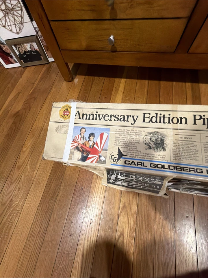 1985 Piper Cub K-63 Carl Goldberg Anniversary Edition RC Model Plane Kit Parts - Image 2 of 4