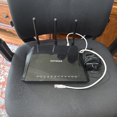 NETGEAR Nighthawk R6400v2 Smart WiFi Wireless Router AC1750 + power cord + cable