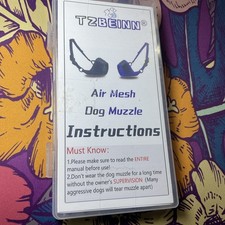 TZBEINN Air Mesh Dog Muzzle Size M Nylon Breathable Training Safety Guard