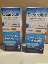 2 Pack Clearblue Early Combo Pack Pregnancy Tests 2 Tests Each EXP: 08/2027