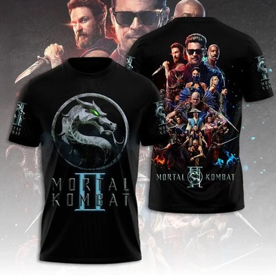 Mortal Kombat 2 Movie Shirt 2026 Johnny Cage Kitana All Over Print Black