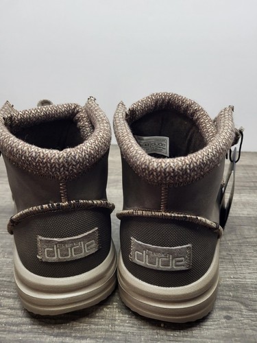Hey Dude Bradley Schokolade Leder Stiefeletten Schnürstiefel Herren Größe 9 Neu - Bild 5 von 9