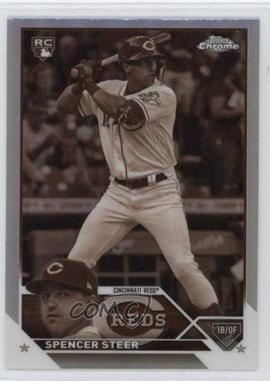 2023 Topps Chrome Sepia Refractor Spencer Steer #146 17md
