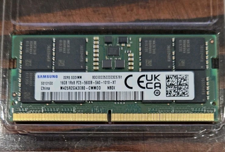 Samsung 1x16GB PC5-44800 DDR5 5600 MHz SODIMM Laptop Memory RAM M425R2GA3PB0-CWM