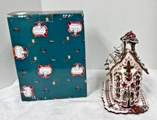 Blue Sky Clayworks Heather Goldminc “Ginger Bread Church” Tea Light Christmas