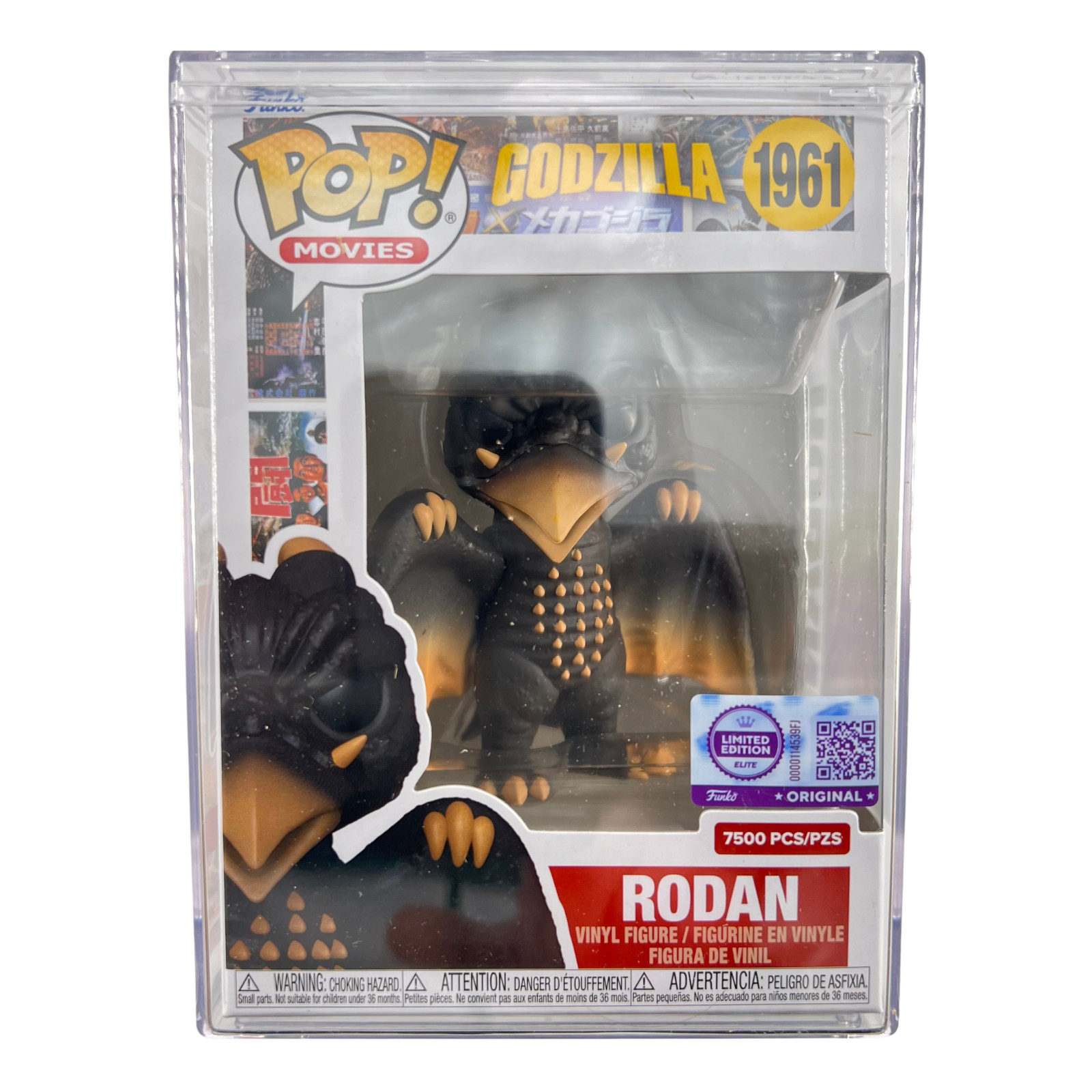 Figurine Godzilla Funko Rodan 1961 pour Collectionneur avec Protecteur Rigide Elite