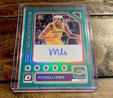 2023-24 Donruss Optic Maxwell Lewis Green Holo Signature Series Rookie 