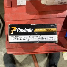 (5000-Pk) Paslode Staple  Galvanized Steel 20-Ga 1/2" W Crown 5/16" L 650926