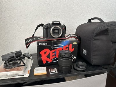 Canon EOS Rebel T3i DSLR Camera Kit w/ 18-55mm Lens, Battery, Bag, SD Card & Box