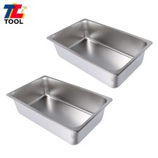 Durable 6 Inch Deep Hotel Pans 2Pack, Anti-Jam Stainless Steel Steam Table Trays
