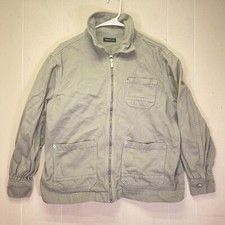 Whistles Denim Jacket Size Woman's Sz 8 Y2k Pockets Zip Up Beige 70s Style