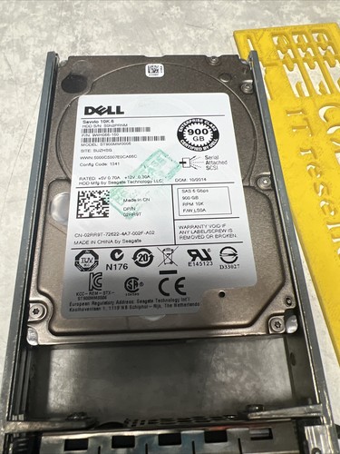 Dell 900GB 2RR9T 02RR9T ST900MM0006 10K SAS 2.5" 6Gbps HDD With Caddy - Picture 3 of 4