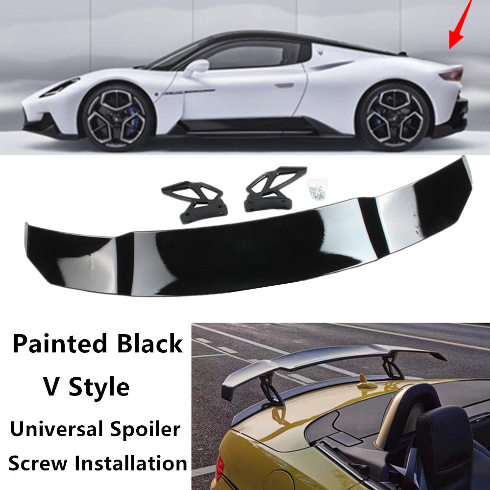 Universal Black Fit For Maserati MC20 Racing Style Rear Trunk Lid Spoiler Wing