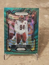 2023 Prizm Football Daron Payne Washington Commanders Green Wave Prizm #295