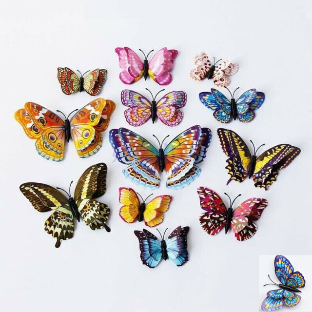 Refrigerator 12pcs Magnets Ornament Kitchen Home Butterfly Fridge Lots Refrigerator 12pcs Magnets Ornament Kitchen Home Butterfly Fridge Lots