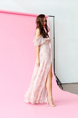 NWT The Jetset Diaries Sublime Illusion Maxi Dress Sz. Large "Blush" - Picture 7 of 9
